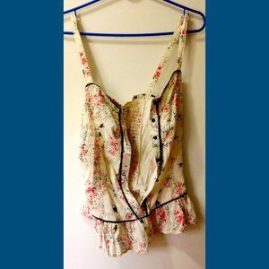 Funky People Camisole Tank Top with Adjustable Straps and Elastic Back